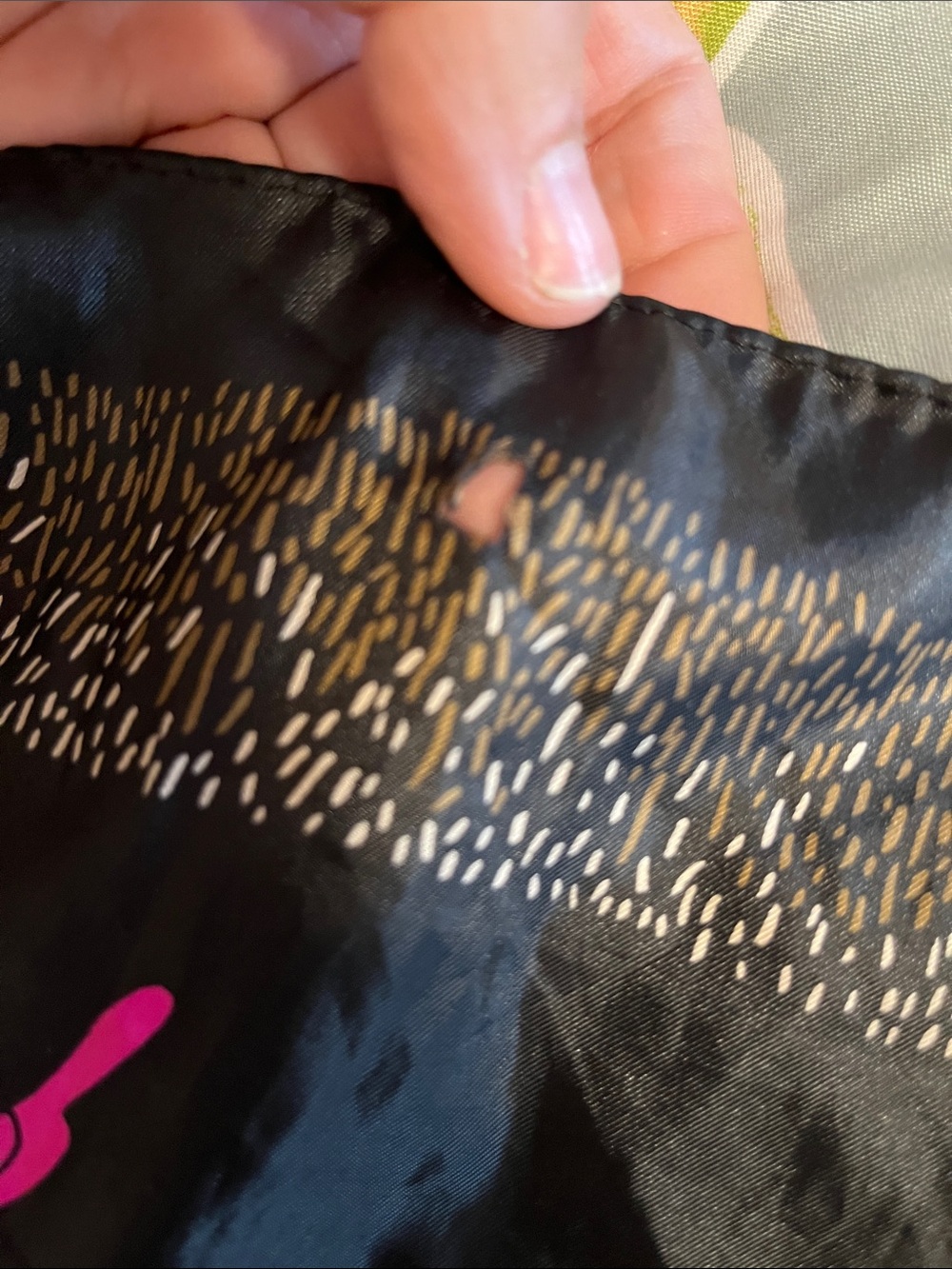 totes Rain Scarf in Black with Gold Accents - Picture 5 of 6